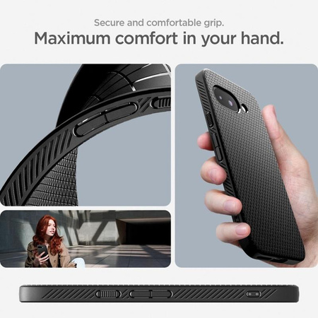 Spigen Liquid Air - Étui pour Google Pixel 9a (Noir mat)