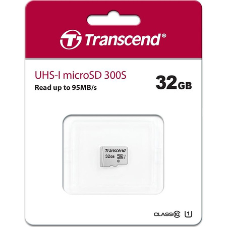 Transcend Memory microSDHC - Carte mémoire 32 GB Class 10 UHS-I U1 95/25 MB/s