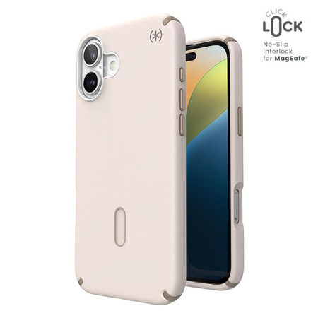 Speck Presidio2 Pro ClickLock & MagSafe - iPhone 16 Plus tok (Bleached Bone / Heirloom Gold / Hazel Brown)