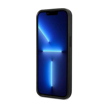 US Polo Assn Leather Stitch - Hülle für iPhone 14 Pro (marineblau)