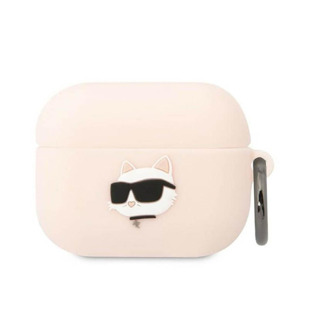 Karl Lagerfeld Silikonové pouzdro NFT Choupette Head 3D - AirPods Pro (růžové)