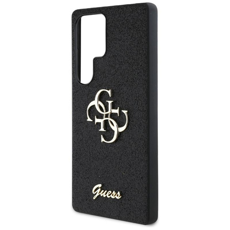Guess Fixed Glitter Big 4G fém logó - tok Samsung Galaxy S25 Ultra (fekete)