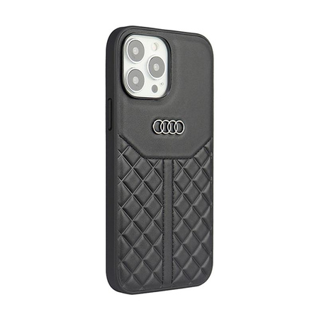 Audi pravá kůže - pouzdro pro iPhone 13 Pro Max (černé)