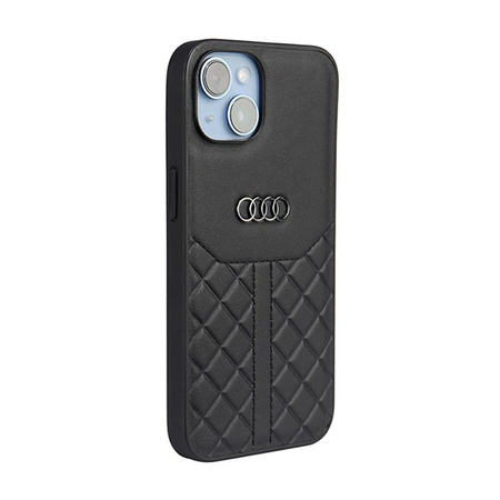 Audi Genuine Leather - Tasche für iPhone 14 (Schwarz)