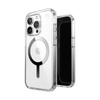 Speck Presidio Perfect-Clear MagSafe - iPhone 15 Pro Case (Clear / Chrome Finish / Serene Silver)