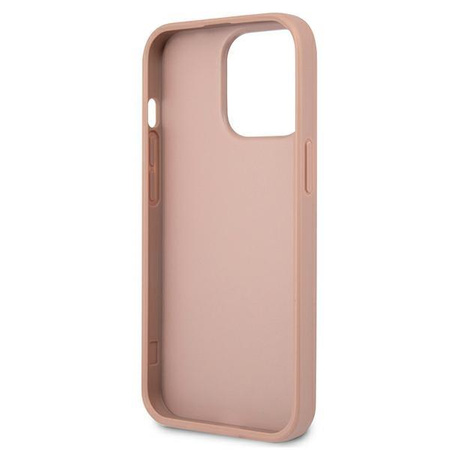 Guess SaffianoTriangle Logo Case - Pouzdro pro iPhone 13 Pro (růžové)