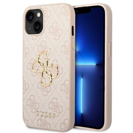 Guess 4G Big Metal Logo - Coque pour iPhone 14 Plus (rose)