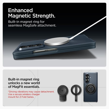 Spigen Tough Armor Pro MagSafe - pouzdro pro Samsung Galaxy Z Fold 7 (Metal Slate)