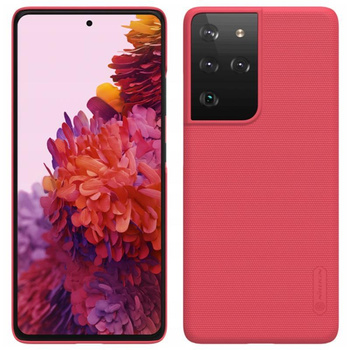 Nillkin Super Frosted Shield - Étui Samsung Galaxy S21 Ultra (Rouge vif)