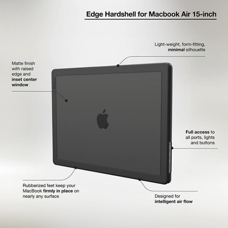 Incase Edge Hardshell Case - Hülle für MacBook Air 15" M4 (2025) / M3 (2024) / M2 (2023) (Schwarz)