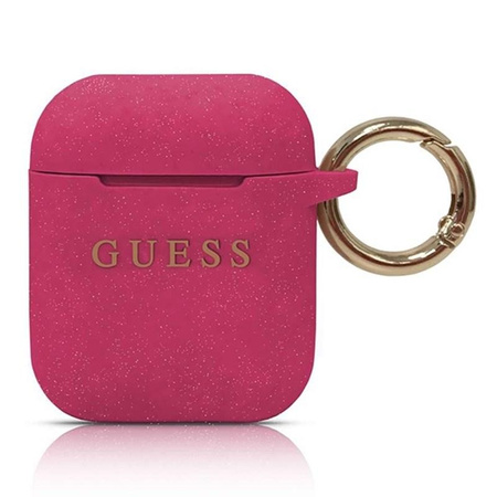 Guess Silicone Case - AirPods Case (Fuchsia)