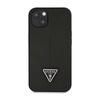 Guess Saffiano Triangle Logo Case - Hülle für iPhone 14 Plus (Schwarz)