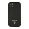 Guess Saffiano háromszög logós tok - iPhone 14 Plus tok (fekete)