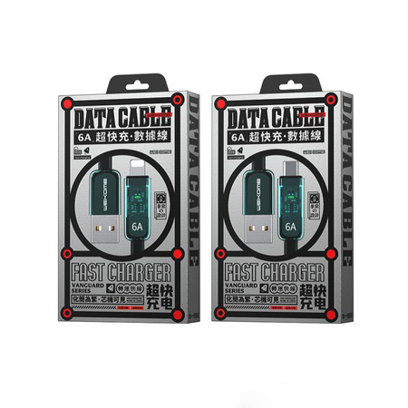 WEKOME WDC-180 Vanguard Series - USB-A to Lightning Fast Charging Connection Cable 1 m (Green)