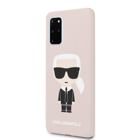 Karl Lagerfeld Vollsilikon Iconic - Samsung Galaxy S20+ Tasche (Rosa)