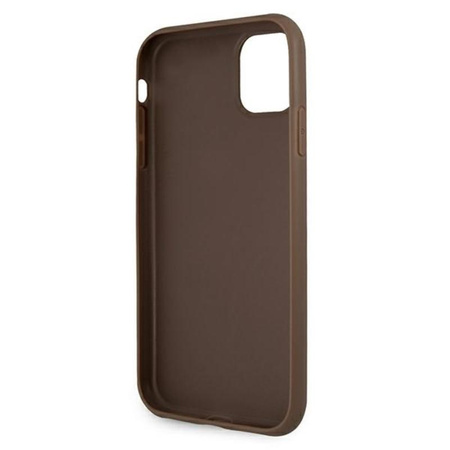 Guess 4G Printed Stripe - Coque pour iPhone 11 (marron)