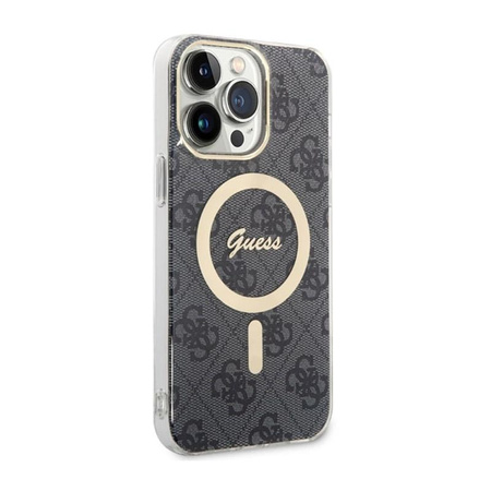 Guess 4G MagSafe - Etui iPhone 14 Pro Max (Czarny)