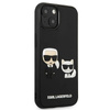 Karl Lagerfeld Ikonik 3D Karl & Choupette - pouzdro na iPhone 13 (černé)