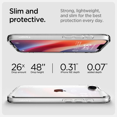 Spigen Ultra Hybrid - Coque pour iPhone 16e (Transparent)