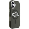 Karl Lagerfeld IML Glitter Karl & Choupette Sketch Logo MagSafe - Hulle iPhone 17 (Schwarz)