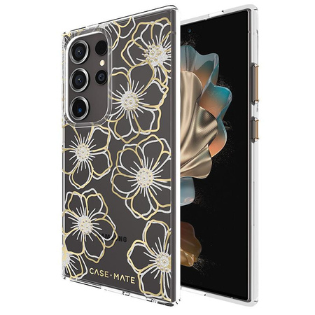 Case-Mate Floral Gems - Case for Samsung Galaxy S24 Ultra (Gold)