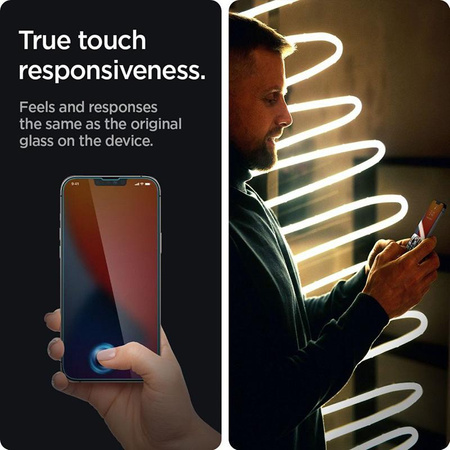 Spigen Glas.TR Slim Privacy - Gehärtetes Glas mit Sichtschutzfilter für iPhone 14 / iPhone 13 Pro / iPhone 13