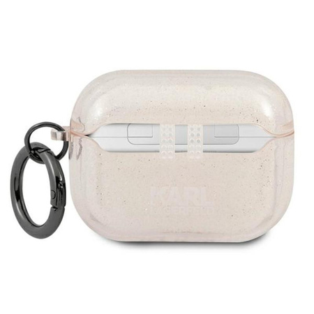 Karl Lagerfeld Karl Head Glitter - pouzdro na Airpods Pro (zlaté)