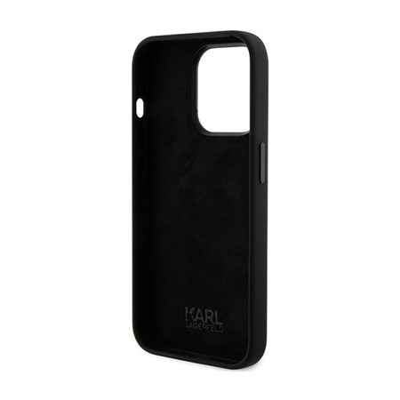 Karl Lagerfeld Silicone Karl & Choupette Heads - Coque iPhone 15 Pro Max (noir)