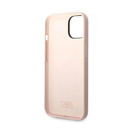 Karl Lagerfeld Silicone Iconic Karl`s Head - Coque pour iPhone 14 Plus (rose)