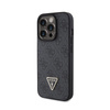 Guess Leather 4G Triangle Strass - iPhone 15 Pro Case (black)