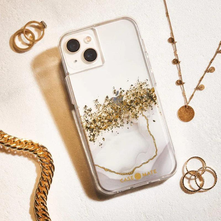 Case-Mate Karat - Coque pour iPhone 13 décorée avec de l'or (Marbre)