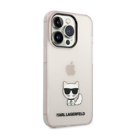 Karl Lagerfeld Choupette Body - pouzdro pro iPhone 14 Pro Max (růžové)