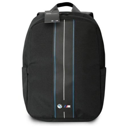 BMW Nylon Blau Streifen - 16" Notebook-Rucksack (schwarz)