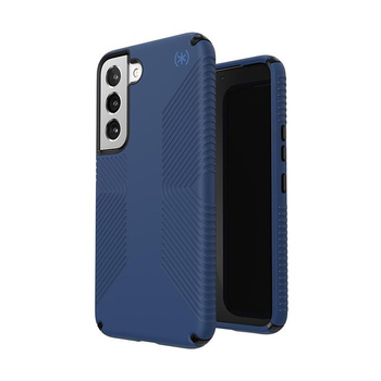 Speck Presidio2 Grip - pouzdro pro Samsung Galaxy S22 s povrchovou úpravou MICROBAN (Coastal Blue/Storm blue)
