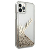 Guess Glitter Vintage Script - Etui iPhone 12 Pro Max (złoty)