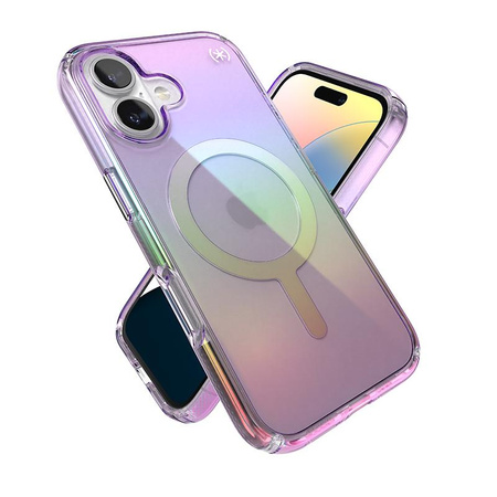 Speck Presidio2 Lux MagSafe - Pouzdro iPhone 16 (Amazing Purple / Clear)