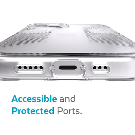 Speck Presidio Perfect-Clear mit Griffen - iPhone 13 Hülle mit MICROBAN-Beschichtung (Klar)