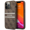 Guess 4G Printed Stripe - Coque iPhone 13 Pro Max (marron)
