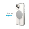 Speck Presidio Perfect-Clear + MagSafe - Coque pour iPhone 14 / iPhone 13 avec revêtement MICROBAN (Transparent)