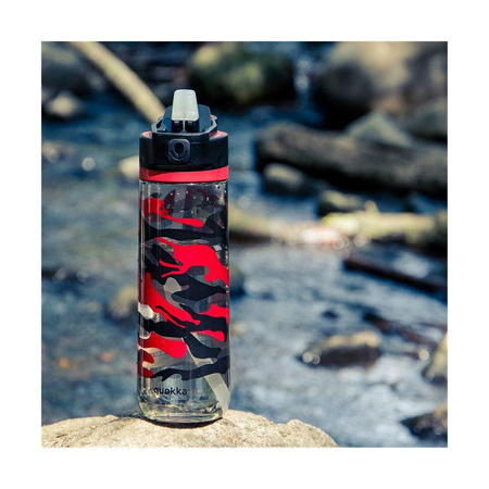 Quokka Quick Sip - Wasserflasche mit Schnellöffnungssystem 830 ml (Camo)