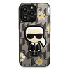 Karl Lagerfeld Iconic Karl Flower - Etui iPhone 13 Pro (szary)