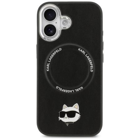 Karl Lagerfeld Choupette Pin MagSafe - Pouzdro iPhone 17 (černá)