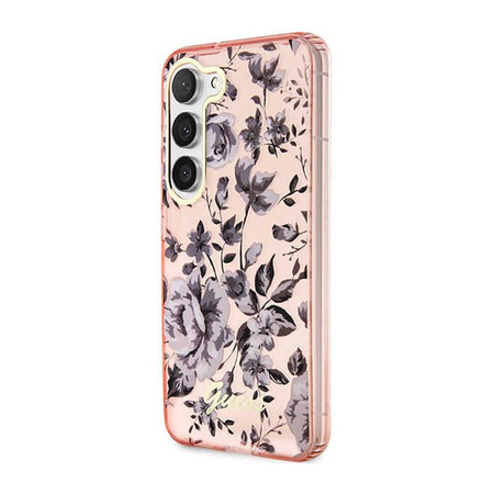 Guess Flower Collection - Hülle für Samsung Galaxy S23+ (Pink)