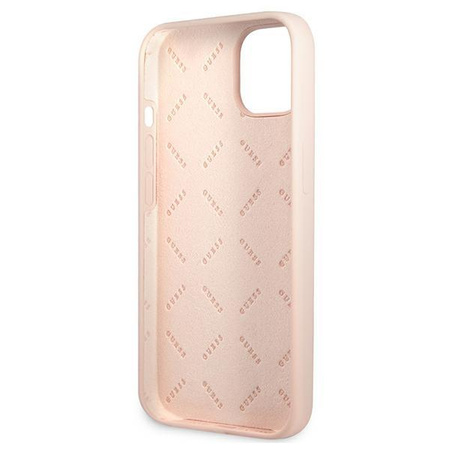 Guess Silicone Triangle Logo - Coque pour iPhone 13 mini (rose)