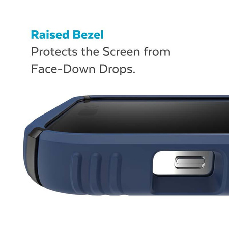 Speck Presidio2 Grip MagSafe - Anti-Slip Case for iPhone 14 Pro (Coastal Blue / Black / White)