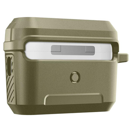 Spigen Lock Fit - Pancéřované pouzdro pro Apple AirPods Pro 1 / 2 (Vintage Khaki)