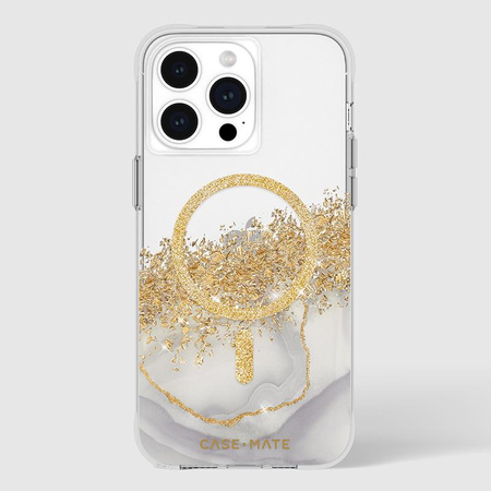 Case-Mate Karat MagSafe - iPhone 15 Pro Max Case Decorated with Gold (Marble)