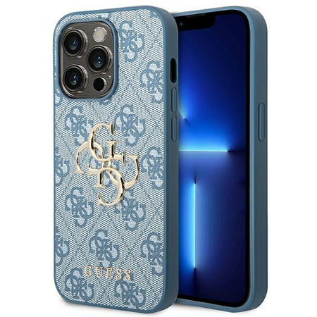 Guess 4G Big Metal Logo - iPhone 14 Pro Tasche (blau)