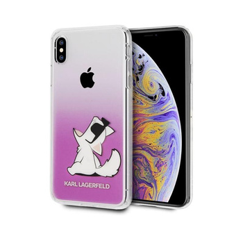 Karl Lagerfeld Choupette Fun Sunglasses - pouzdro pro iPhone Xs Max (růžové)