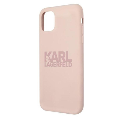 Karl Lagerfeld Silicone Stack Logo - Coque iPhone 11 (rose)